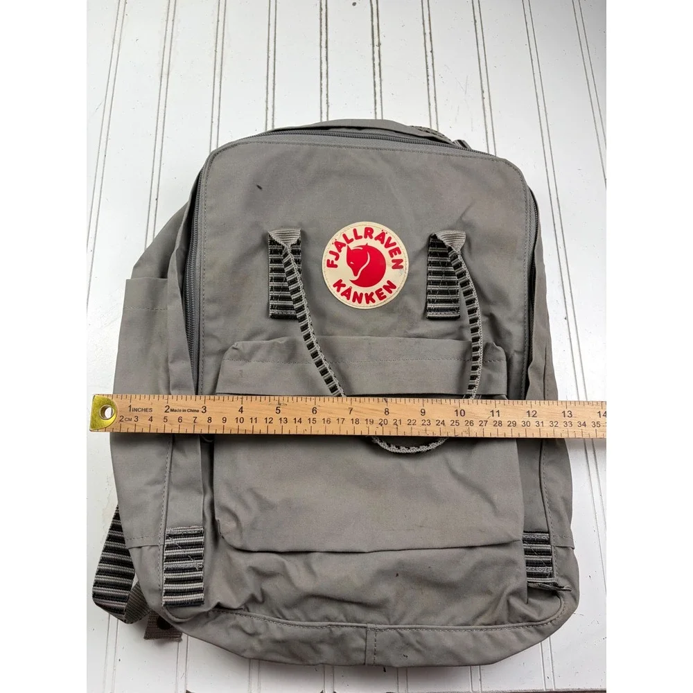 Fjällräven Kånken Fog Gray Striped Water Resistant BackPack Unisex